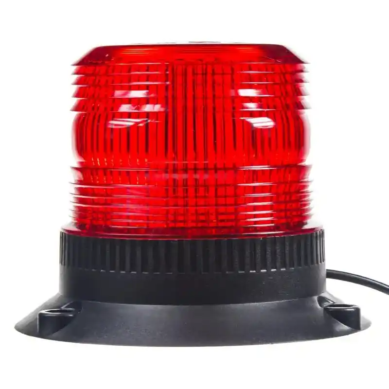 Zábleskový maják, 12-110V, červený magnet, ECE R10 Pouze Dnes