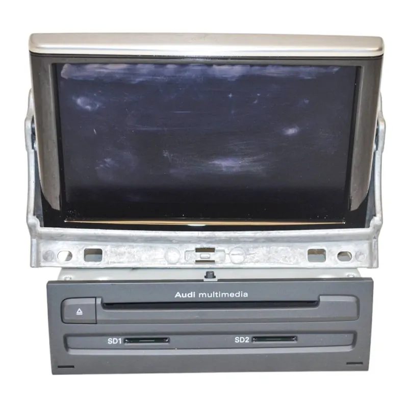 Cenově Výhodný display + řídící jednotka multimédia AUDI A8 4H0 lift4H0035748K 4H0857273 - poškr. disp.